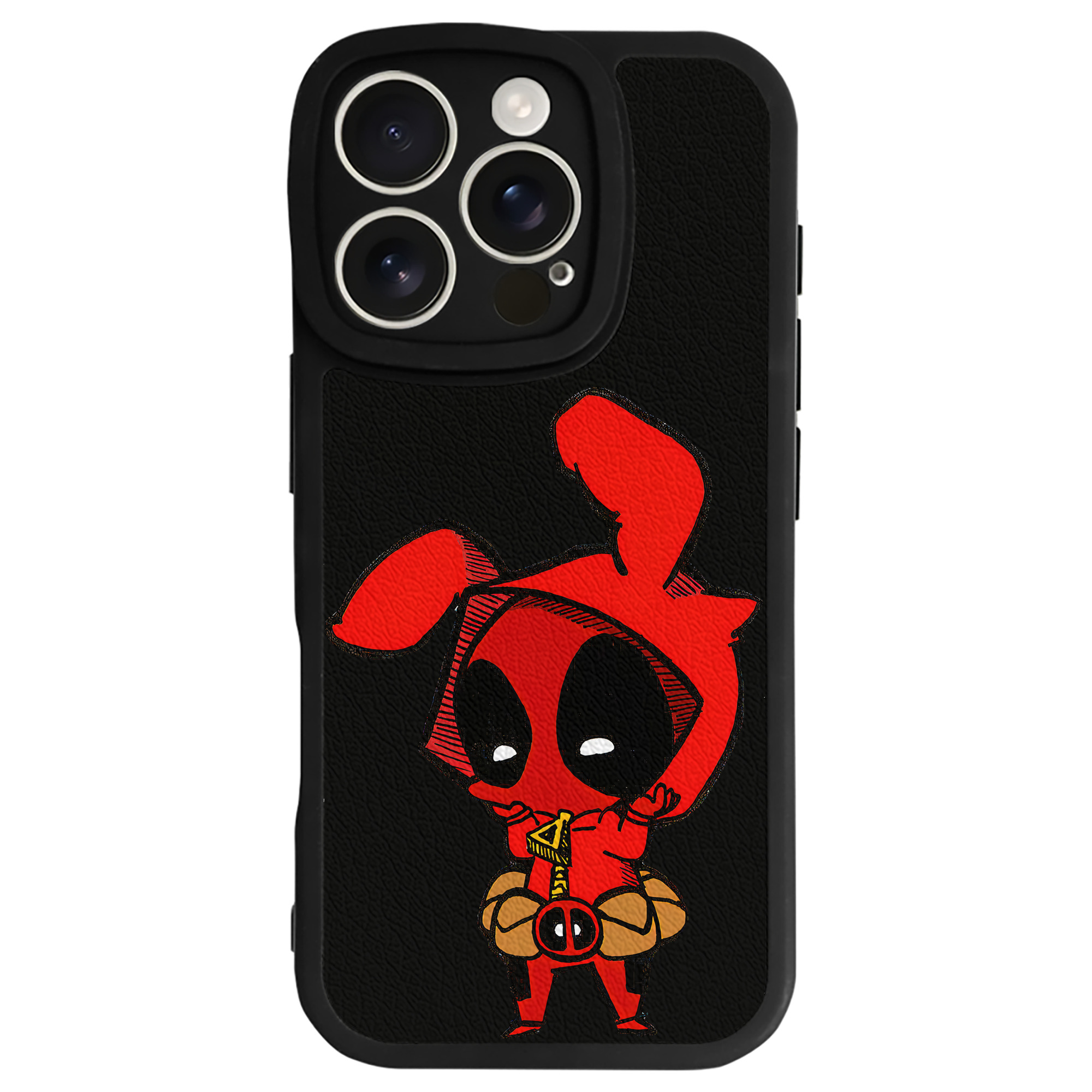 （画像用） Deadpool デッドプール 【iPhone 16シリーズ対応】シリコンスマホケース（レザー調） 材質：シリコン